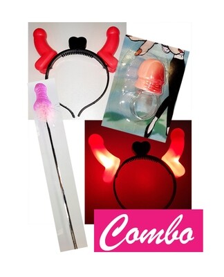 Willy COMBO 1: Ligth-up Headbopper, Wand & Ring