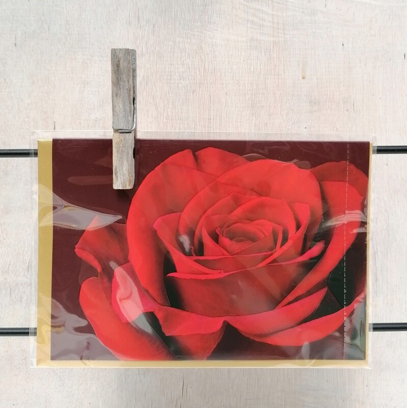 Grußkarte "Rote Rose"