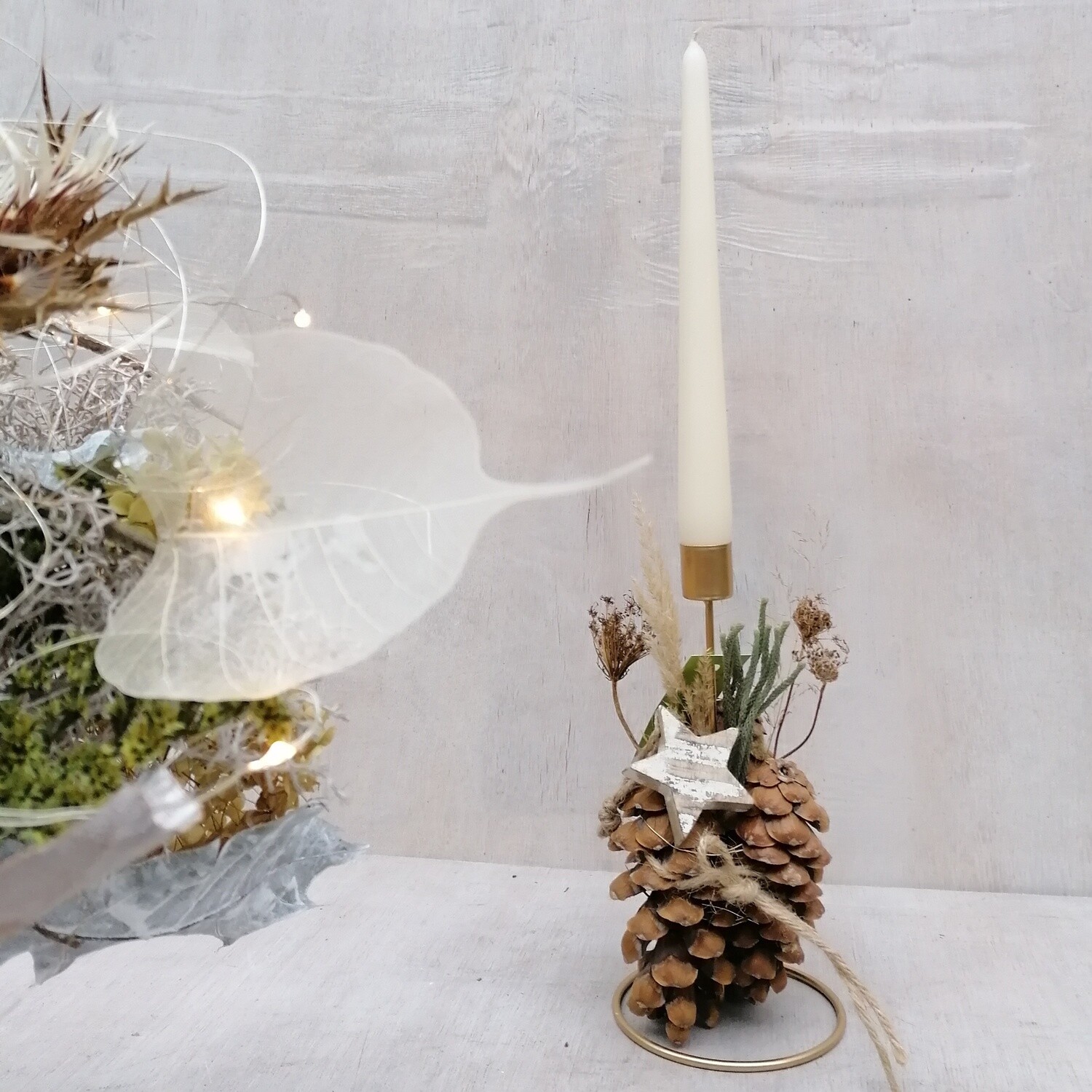 Kerzenleuchter Zapfenzauber