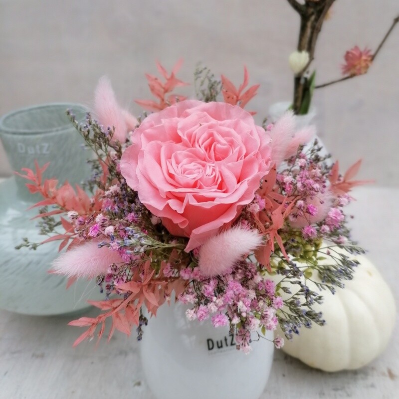 Trockenstrauß mit Rose