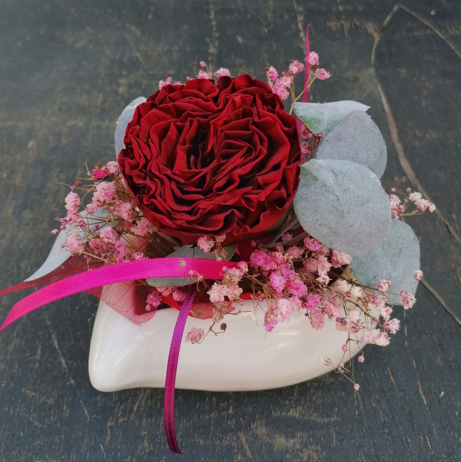 kleines haltbares Rosenherz