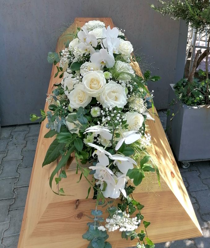 schmales, vorne abfließendes Blütenband