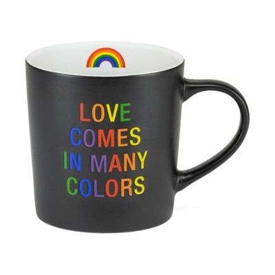 LOVE COMES IN MANY COLORS MUG