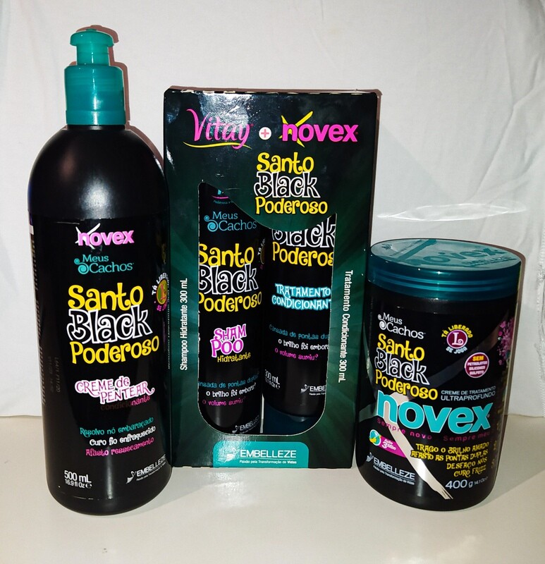 KIT NOVEX. MEUS CACHOS SANTO BLACK PODEROSO,