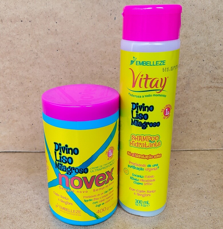 KIT NOVEX.  DIVINO LISO MILAGROSO