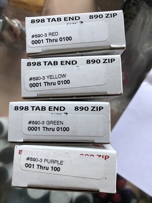 Zip Metal Wing Bands - various colors (100pk)