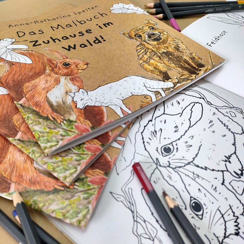 Das Malbuch &quot;Zuhause im Wald&quot;  + Gratis Postkarte!