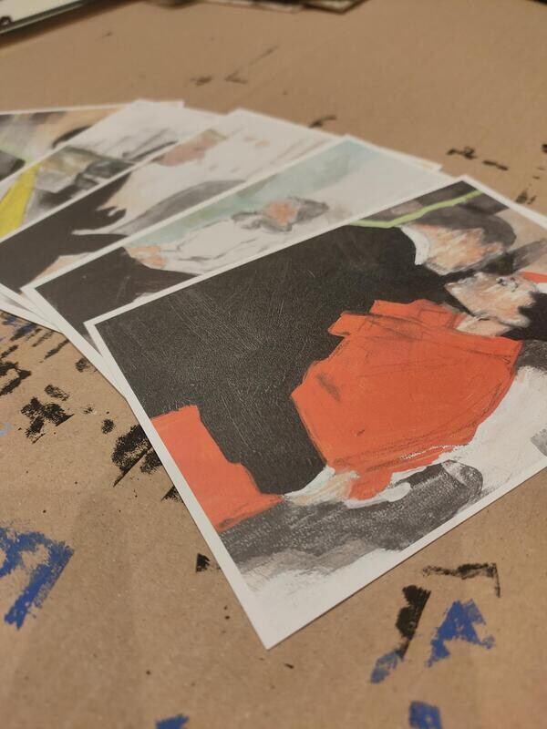 5er Set Kunst Postkarten  &quot;Old Hollywood&quot;