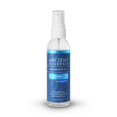 Ancient Minerals Magnesium Oil Ultra (60% strength) with OptiMSM - 118 ml Sensitive