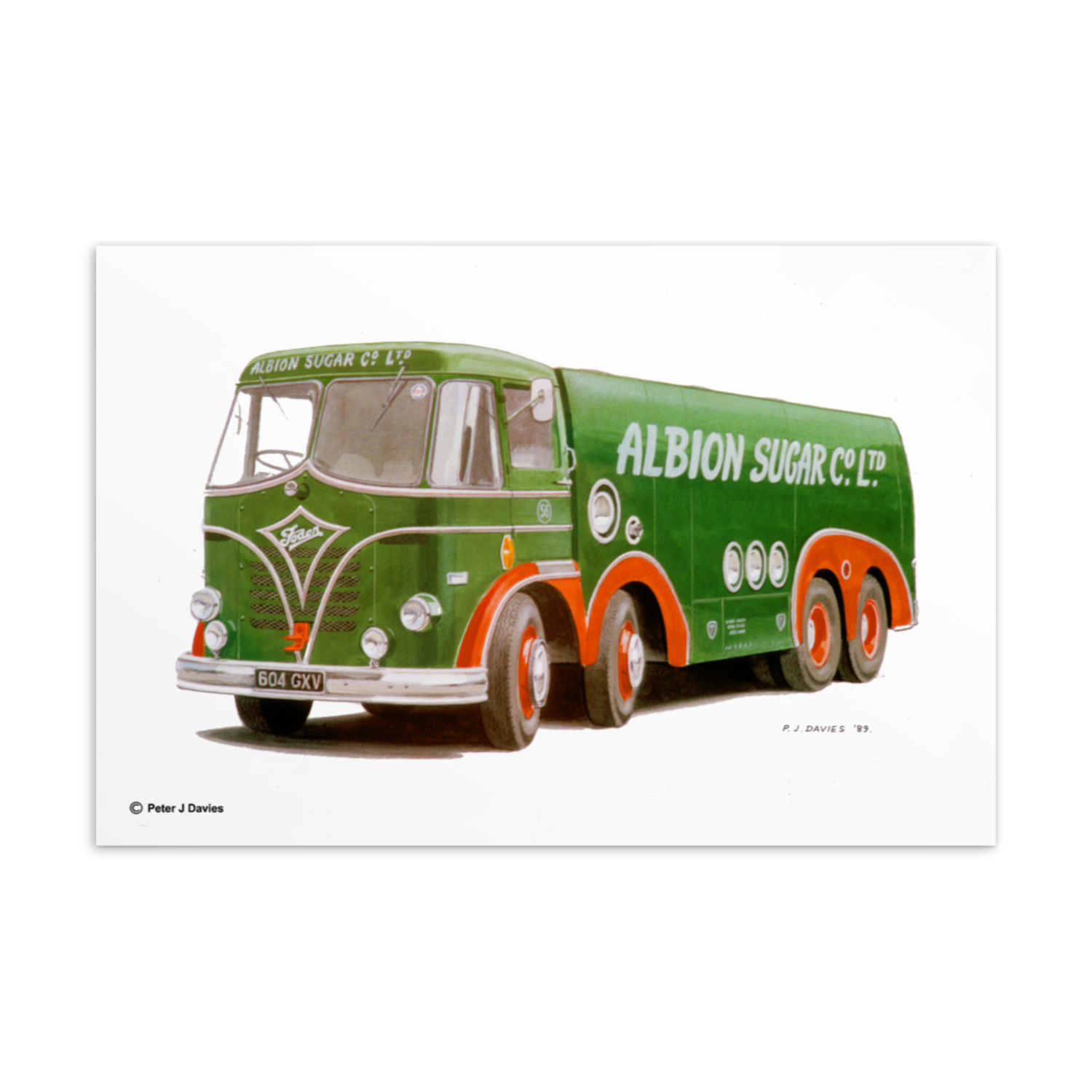 Postcard 6x4 Albion Sugar Foden