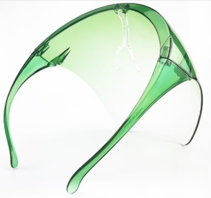 Transparent Anti Fog Isolation Face Shield - Green