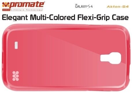 Promate Akton-S4-Elegant Multi-Colored Flexi-Grip Case for Samsung Galaxy S4-Red