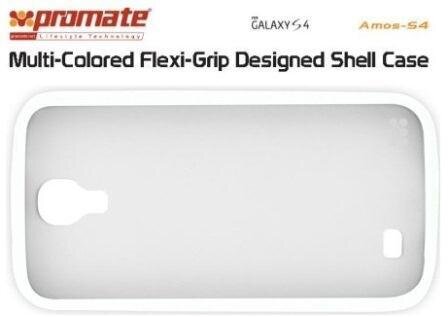 Promate Amos-S4 Multi-Colored Flexi-Grip Designed Shell Case for Samsung Galaxy S4-White Retail Box