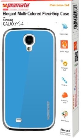 Promate Karizmo-S4 Elegant Flexi-Grip Case for Samsung Galaxy S4-Blue Retail Box 1 Year Warranty