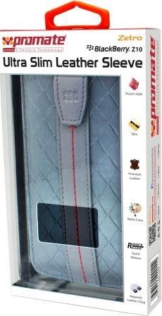 Promate Zetro BlackBerry Z10 Ultra Slim Leather Sleeve Colour: Blue