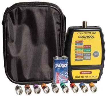 Goldtool Coax Cable Mapper 8 ID Finder with Toner-Handheld testing device designed for CATV and Secu