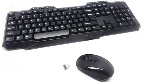 UniQue Wireless USB Multimedia Keyboard and Wireless 5 Button 1000 DPI Optical Mouse Combo