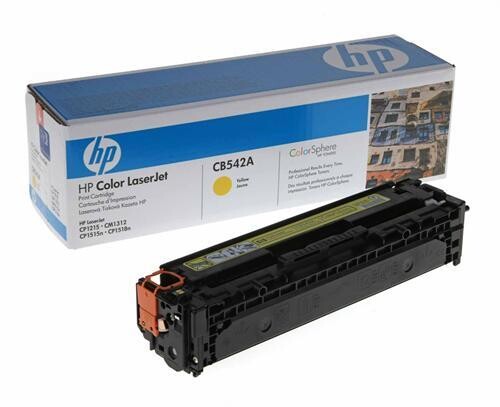 HP Color LaserJet CB542A Yellow Print Cartridge with ColorSphere Toner - For use wth HP Colour Laser