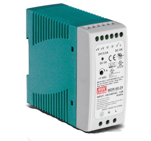 TrendNet 60 W Single Output Industrial DIN-Rail Power Supply
