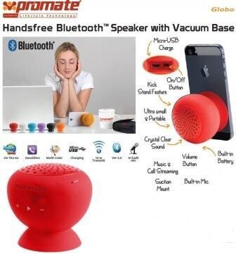 Promate Globo -2 ,Portable Bluetooth� 3.0 Speaker - Red