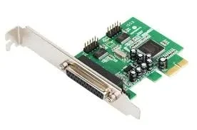 PCI Express 2 x Serial (RS232) port and 1 x Parallel Port (DB25) expansion card with low profile bra