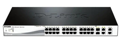 D-Link DES-1210-28P. Basic switching RJ-45 Ethernet ports quantity: 28. Switching capacity: 12.8 Gbi