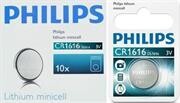 Philips Minicells Battery CR1616 Lithium Sold as Box of 10,