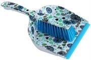 Totally Handheld Brush And Dustpan Set White Floral Design –