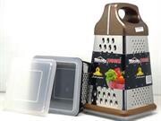 Totally 4 Sided Grater With Storage Container- 4 Stainless S