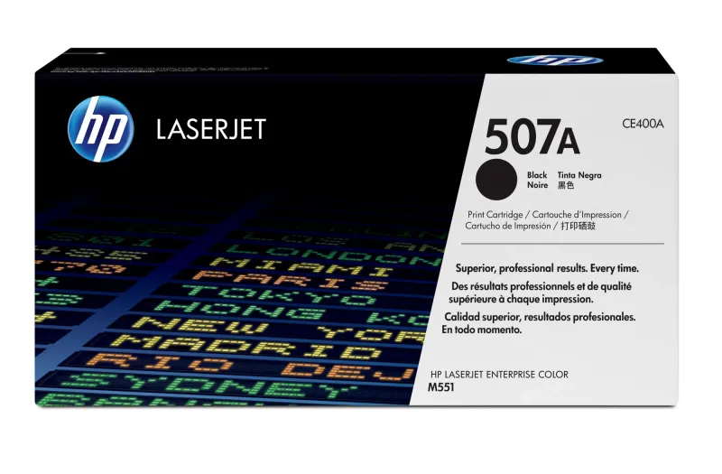 HP 507A Black Original LaserJet Toner Cartridge;5;500 pages.