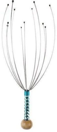 Casey 12 Fingers Scalp Massager Blue - 1pc Compact Octopus H