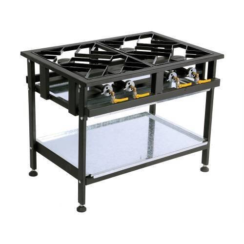 Boiling Table Gas - Commercial - 4 Burner Staggered