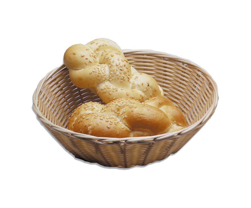 Bread Basket Woven Plastic Round - 220 X 200mm