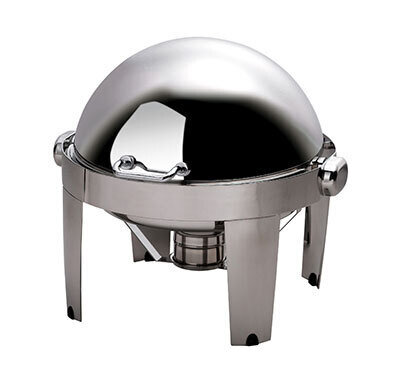 Chafing Dish Ibis Round Roll Top 18/10 S/Steel 515 X 518 X 470mm 6.5lt