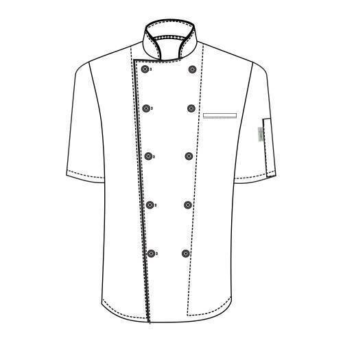 Chefs Uniform Jacket Executive Men Short - Large
