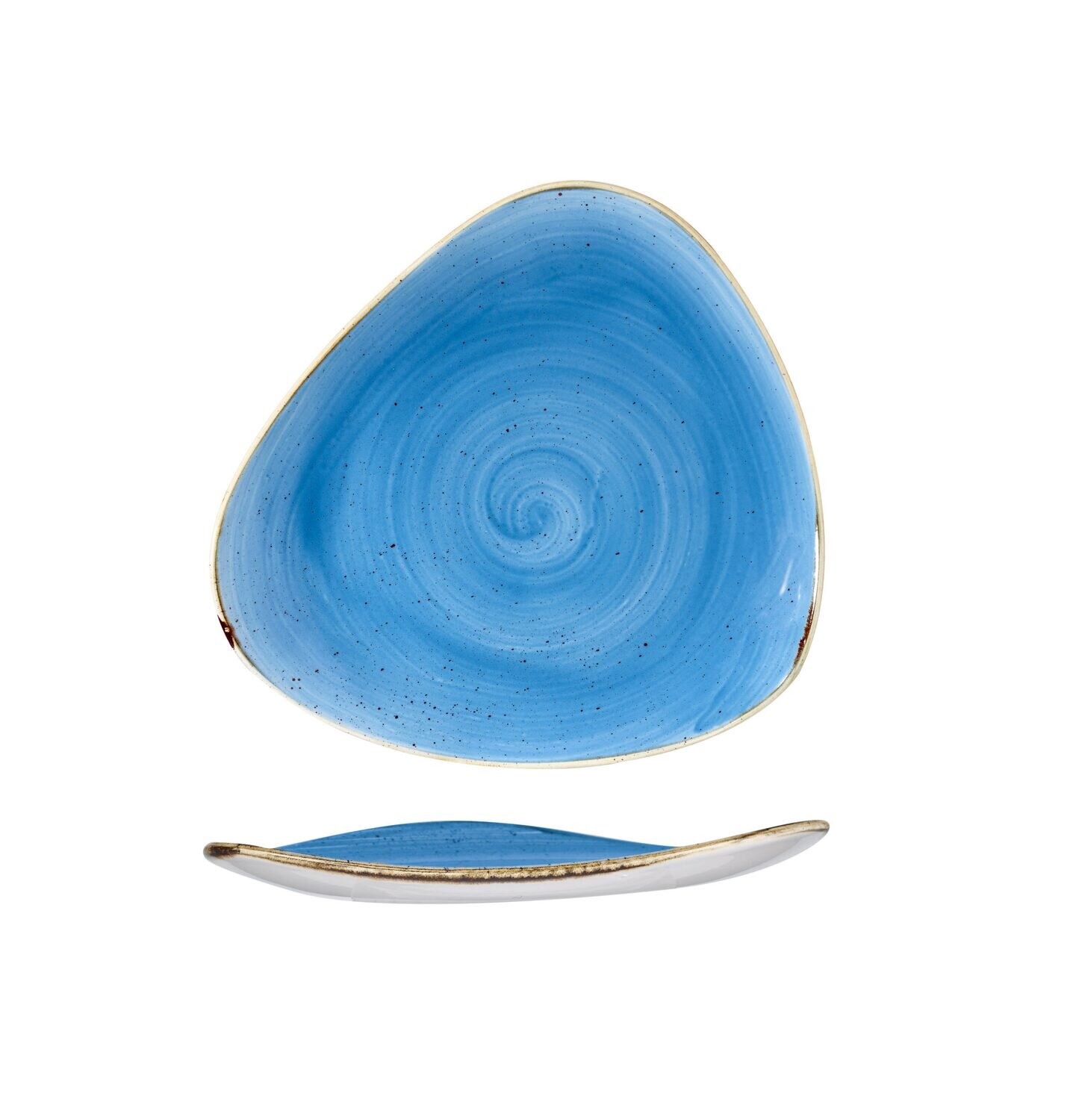 Cornflower Blue - Triangle Plate - 26.5cm (12)