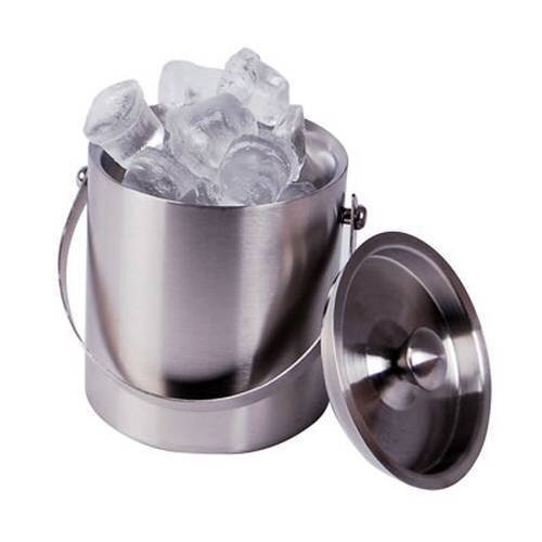 Double Walled Ice Bucket With Lid- 1lt S/Steel