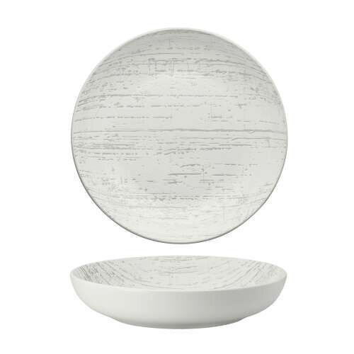 Drizzle - White - Round Deep Coupe Plate - 23cm (12)