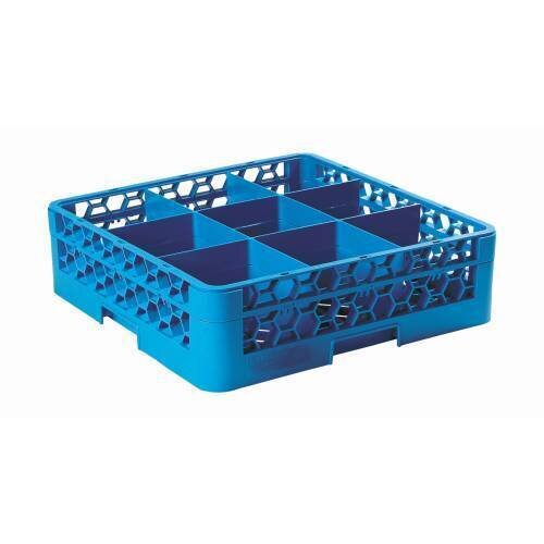 Glass Rack 9 Compartment (Blue)