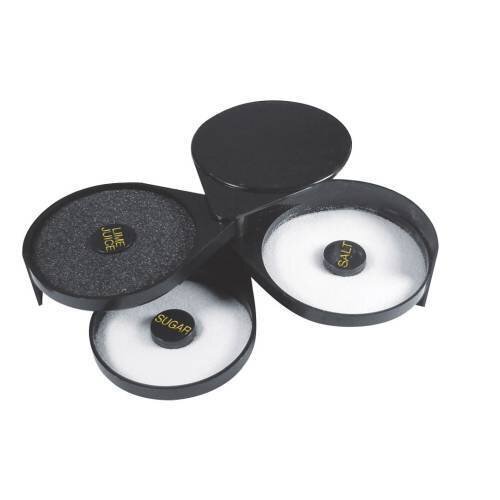 Glass Rimmer Combination - 3 Tier(Black)