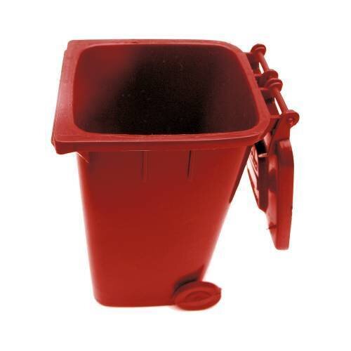 Mobile Refuse Bin 240lt (Red) Tin Cans