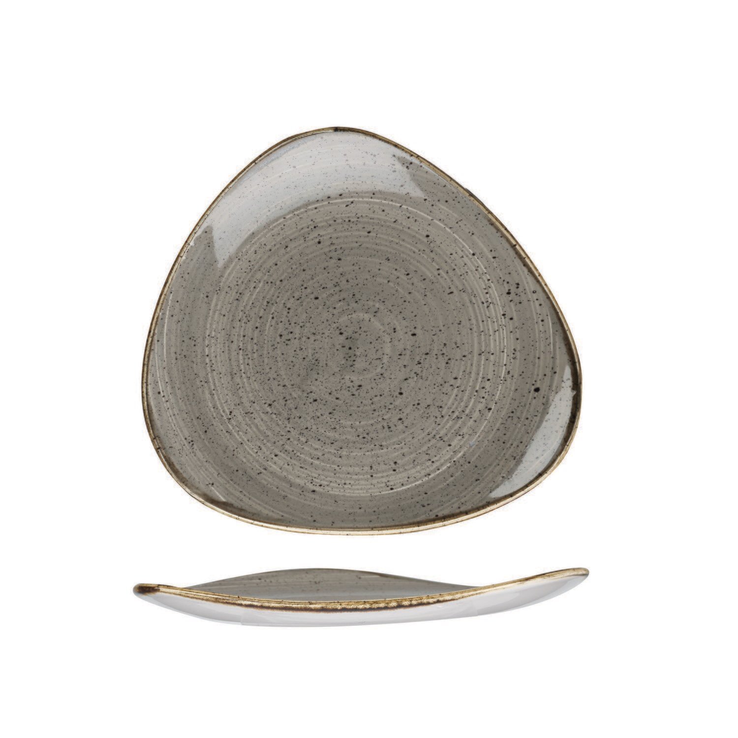 Peppercorn Grey - Triangle Plate 19.2cm (12)
