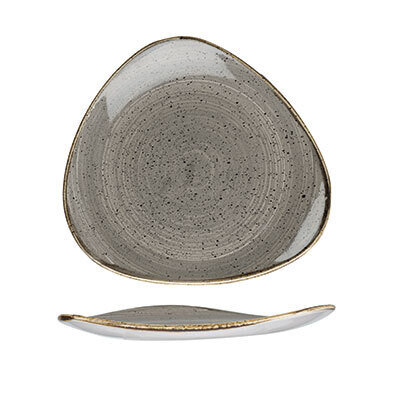 Peppercorn Grey - Triangle Plate 26.5cm (12)