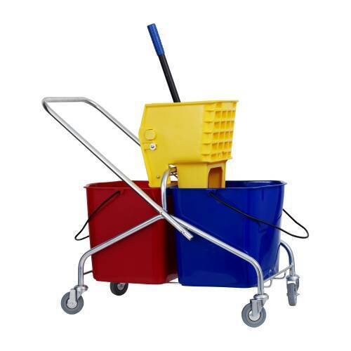 Plastic Bucket &amp; Wringer - (Red) 36 lt