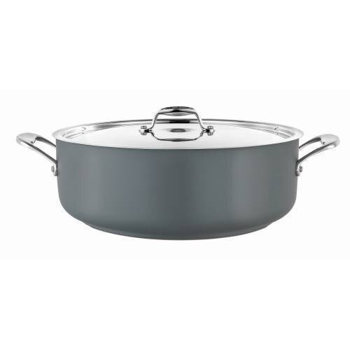 Pot (Grey) Low Casserole 8.9L W/Lid