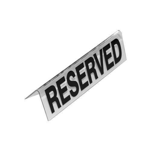 Reserved&quot; Table Sign Plastic - (Clear)