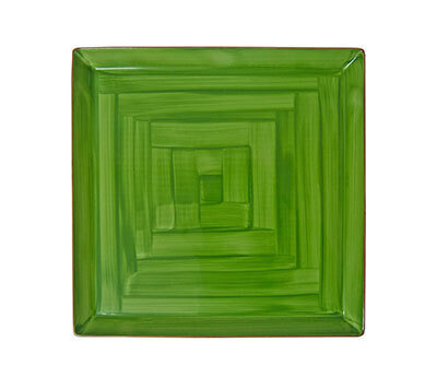 Square Plate Green - 32 X 32cm (1)