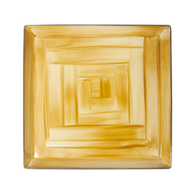 Square Plate Ochre - 32 X 32cm (1)