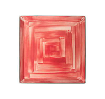 Square Plate Red - 32 X 32cm (1)