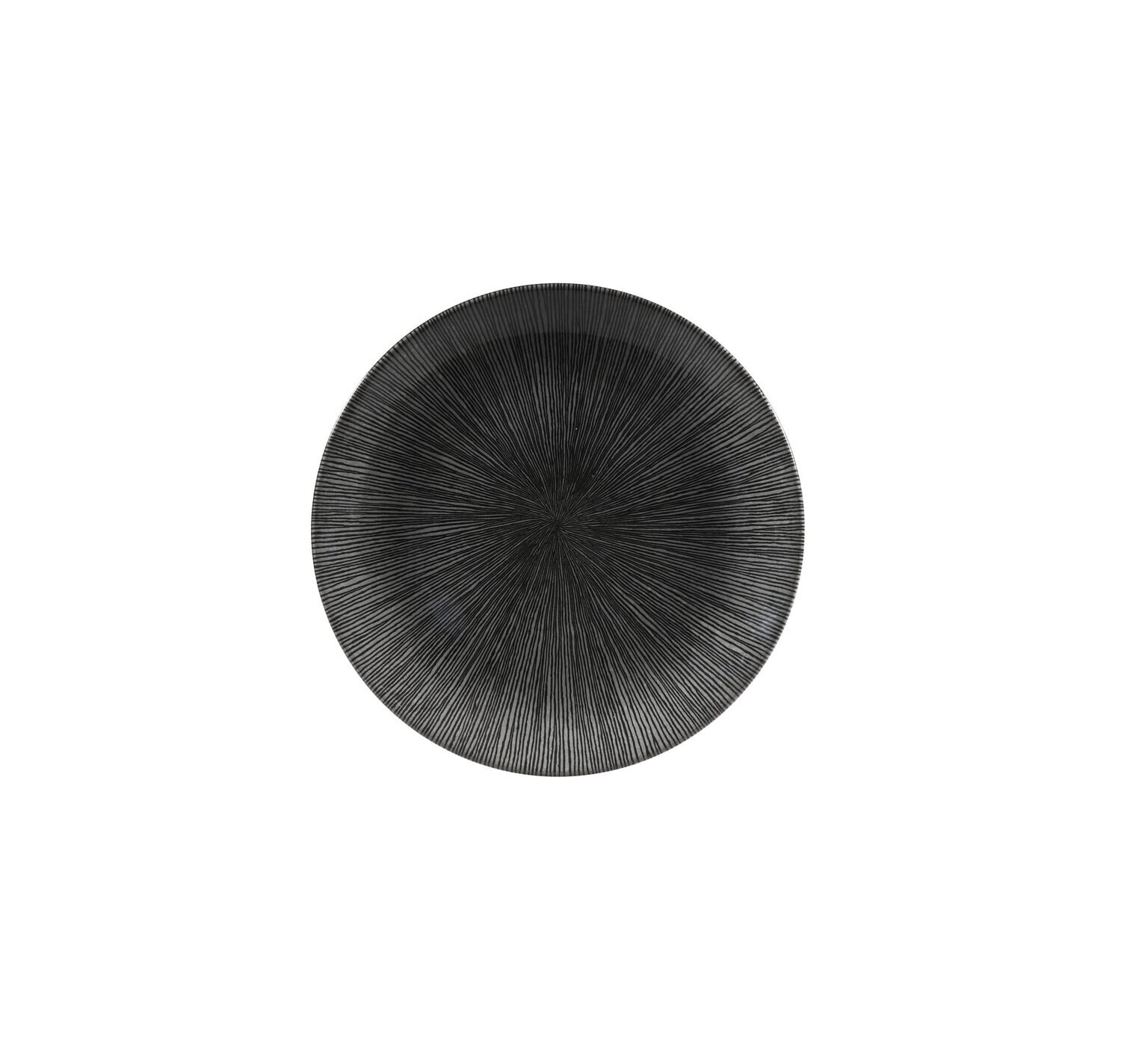 Studio Prints - Agano Black Coupe Plate - 16.5cm (12)